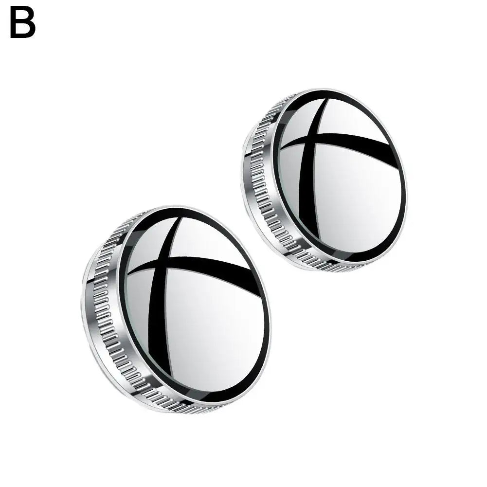 2Pc Car Blind Spot Rear View Mirror Wide Angle 360 Degree Adjustable Safety Driving Car Reverse Auxiliary Rearview Convex Mirror Oasis Select B