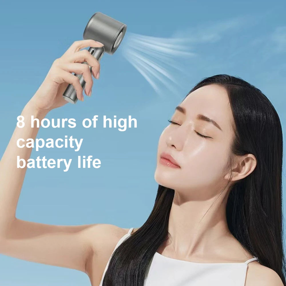 URGGU Bladeless Handheld Fan – 120 Speeds USB Rechargeable