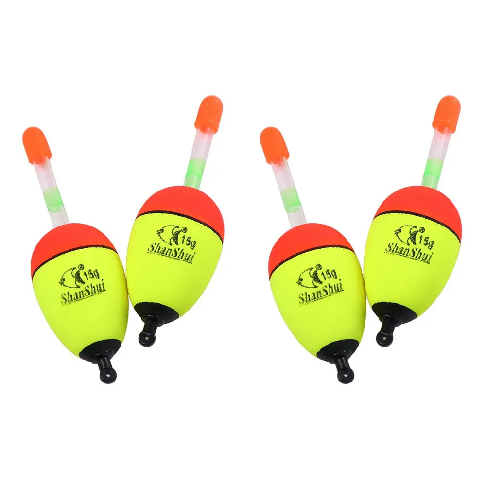 2/4/8Pcs EVA Float Fish Bait Luminous Rock Fishing Sea Fishing Foam Float Float Light Stick Fishing Float Fishing Bobber Oasis Select 15g 4pcs