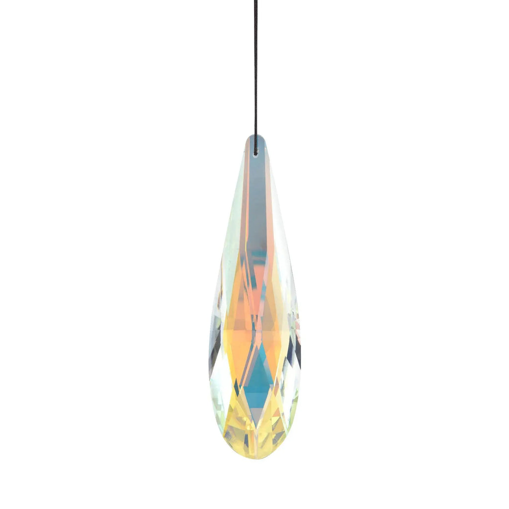 120mm Rainbow Crystal Suncatcher Hanging Prisms for Window Faceted Glass Teardrop Sunlight Chaser Catcher Pendant Garden Decor Oasis Select