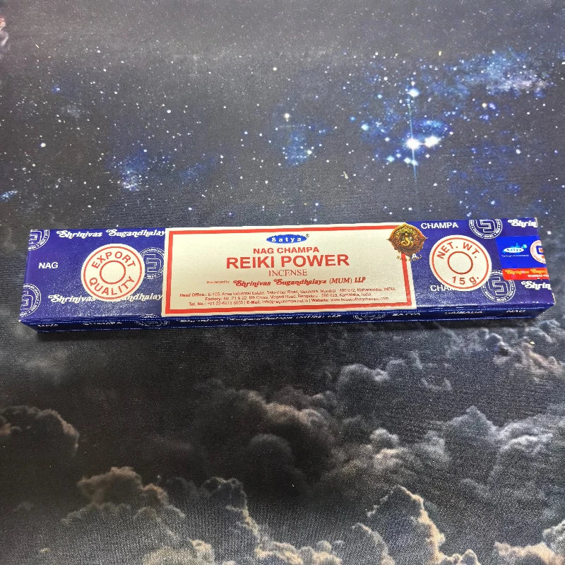 Reiki Power Incense Sticks India Satya Incenses Home Fragrance Sandalwood NAG Champa Flavors Household 6/12box Line Aromatherapy Oasis Select Reiki Power 12 small boxes