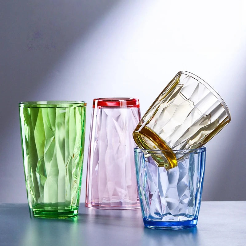 6Pcs Set of 6 Colorful Durable Drinking Cups, Shatter-resistant Acrylic Hard Plastic Cups, Suitable for Juice, Beverages, Beer Oasis Select