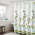 Eco Friendly PEVA Waterproof Bath Curtain Rustproof Grommets Leaf Design Modern Bathroom Decor Set Includes Hooks Oasis Select I 100x180cm