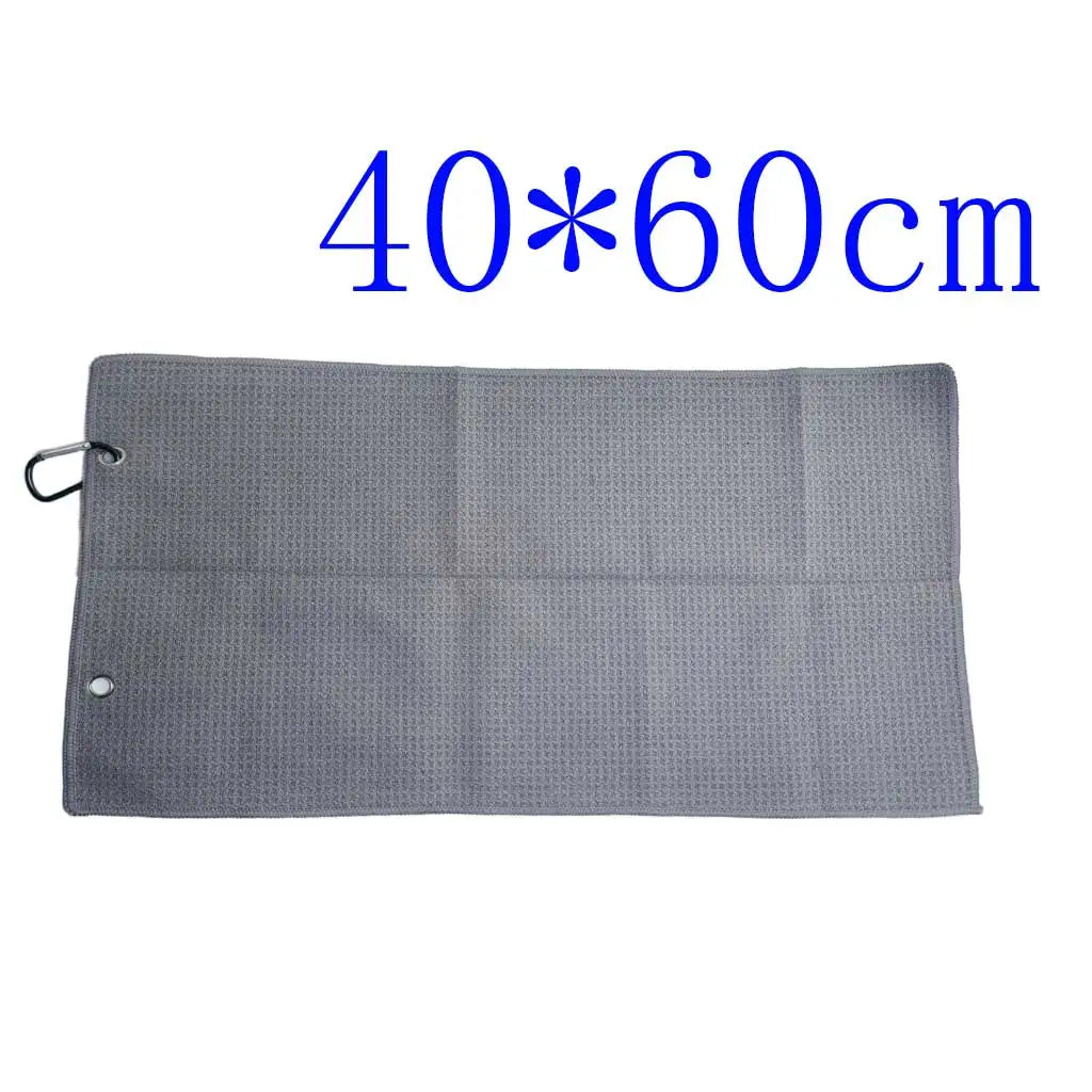 Golf Club Towel with Carabiner Clip Microfiber Golf Quick Dry Towel For Clubs Hands Face Oasis Select Grey towel40-60cm