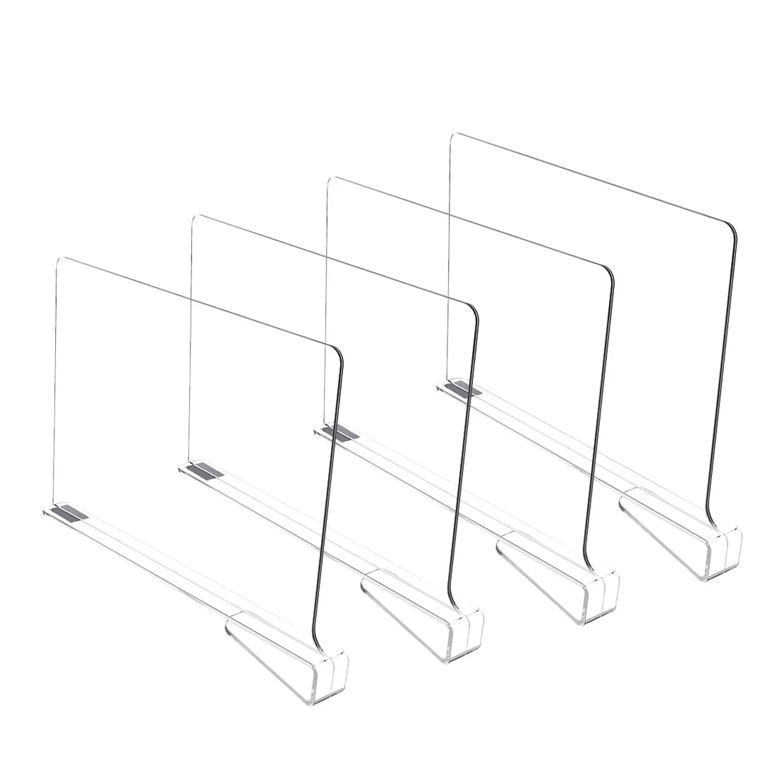 8/6/4/2pcs Transparent Closet Shelf for Wardrobe Organizer Cloth Divider Cupboard Bookcase Divider Baffle Oasis Select 4pcs