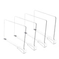 8/6/4/2pcs Transparent Closet Shelf for Wardrobe Organizer Cloth Divider Cupboard Bookcase Divider Baffle Oasis Select 4pcs