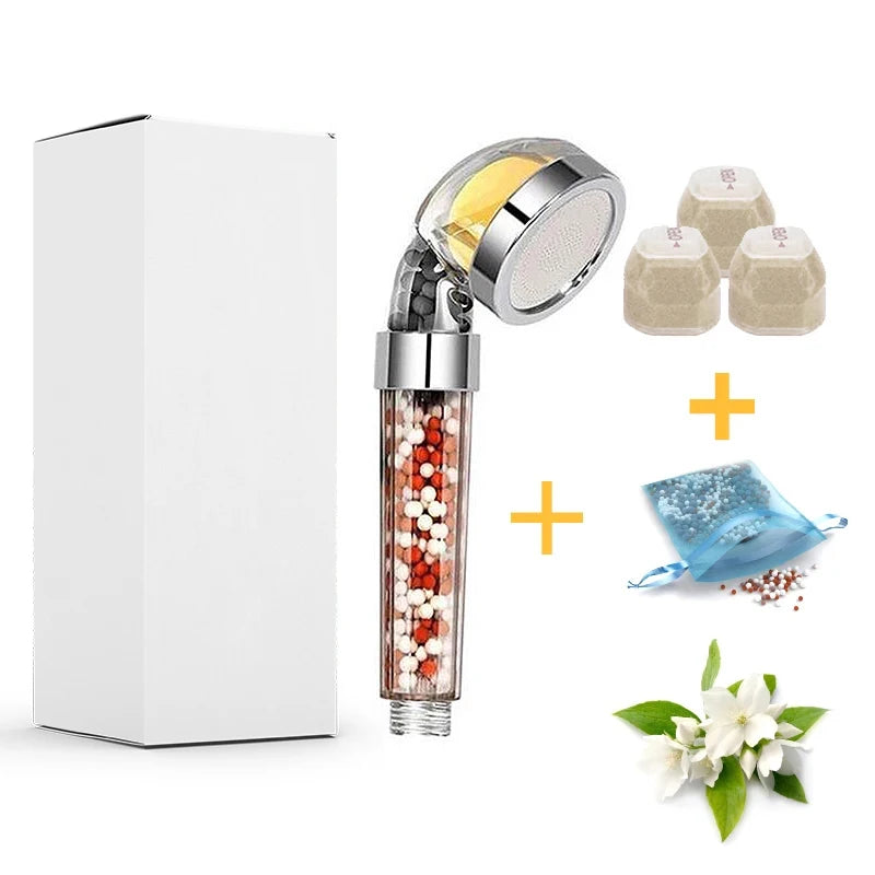Shower Head With Vitamin C,High Pressure Shower Head Water Saving,SPA Shower Head,Water Massage Shower Bathroom Accessories Oasis Select Jasmin Comb