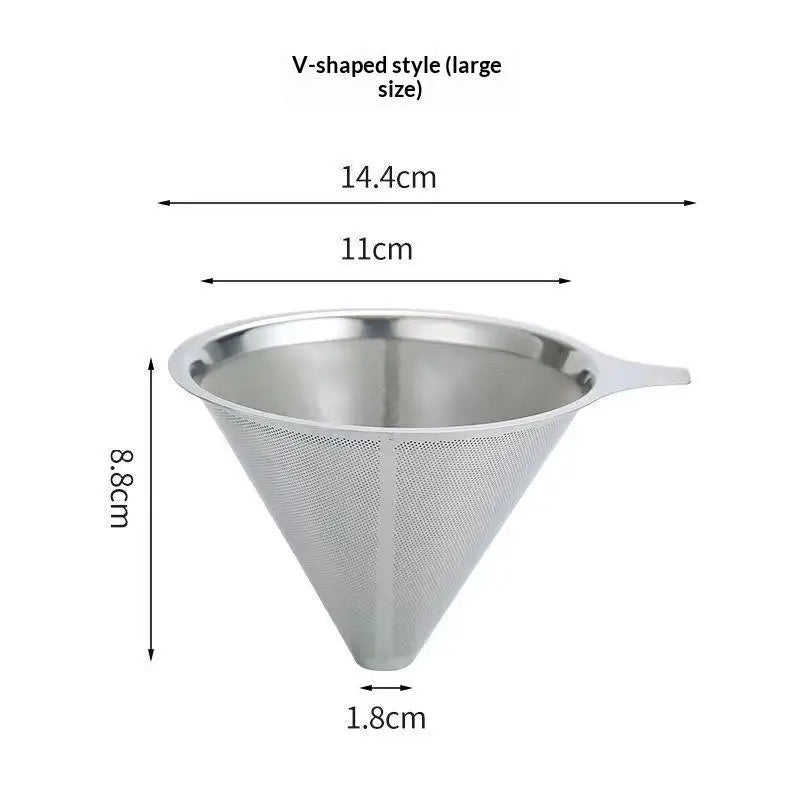 Reusable Stainless Steel Pour Over Coffee Filter | Paperless Dripper