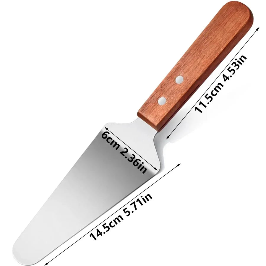 Stainless Steel Pizza Peel Pizza Spatula with Non-Slip Heat-Resistant Handle for Pizza Oven Baking Home Kitchen Oasis Select