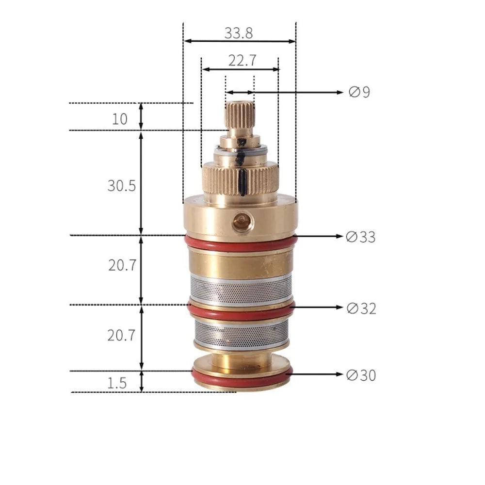 Shower Mixer Valve Brass Replacement Thermostatic Bar Repair Kit Bathroom Water Temperature Control Faucet Cartridges Oasis Select