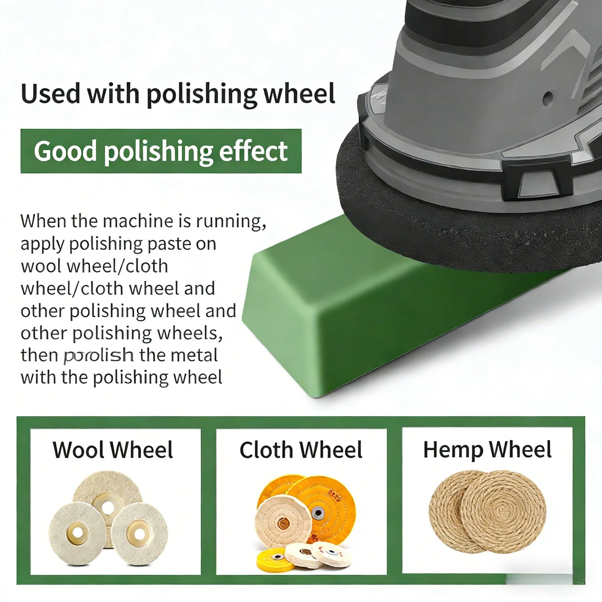 1/2pcs Green Polishing Paste Abrasive Paste Metals Polishing Wax Paste Polishing Compound Abrasive Paste Oasis Select
