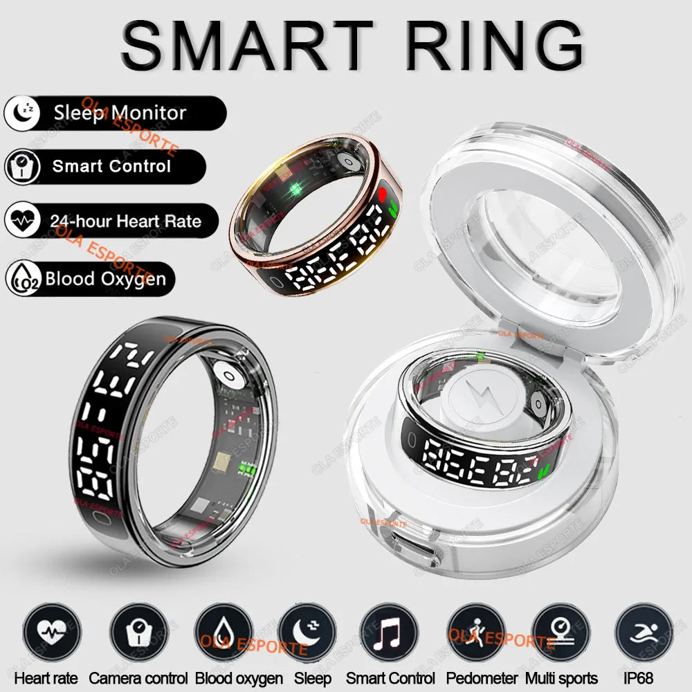 R13 Smart Ring – Display, Heart Rate & 5ATM Waterproof