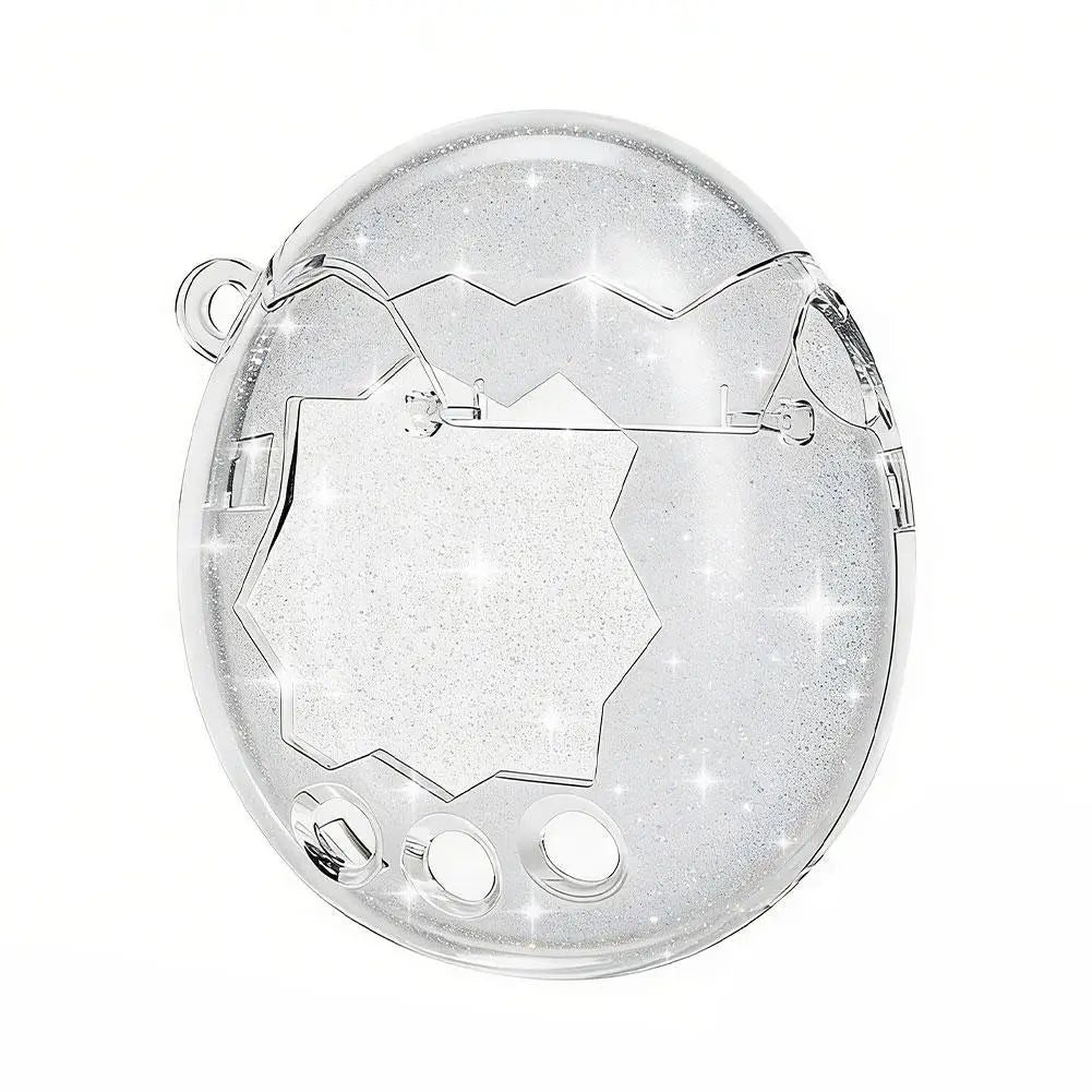 For Tamagotchi Paradise Electronic Pets Game Silicone Protective Cover Soft Durable Decorative Cover Knob Cover Protective Oasis Select transparent glitter