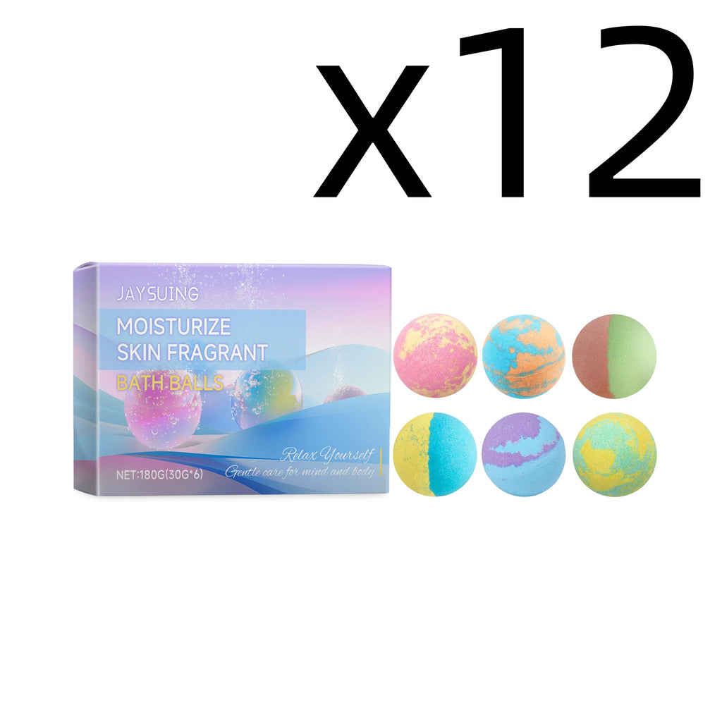 Aromatherapy Bath Bombs Set – 6 Pack Moisturizing Fizz Balls Bath Bombs Set Oasis Select 6pcs Boxed X 12PCS