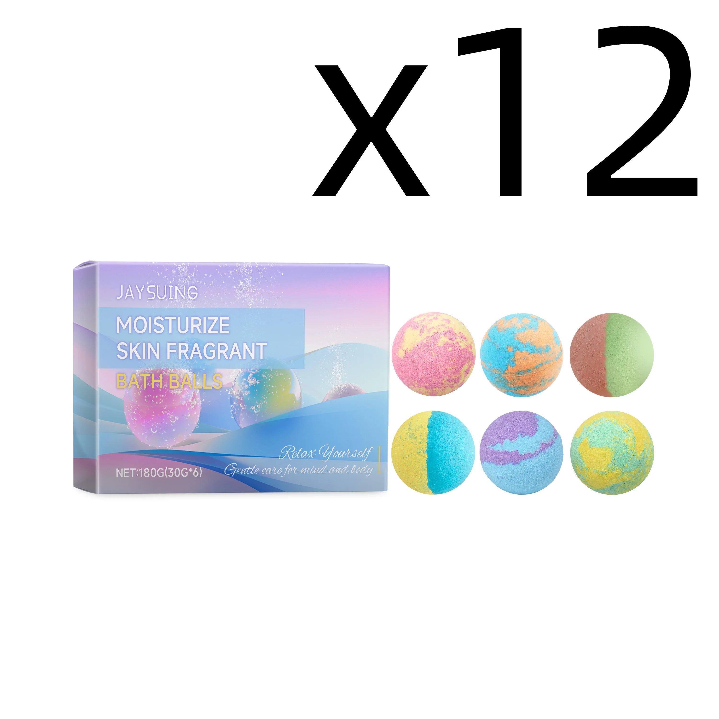 Aromatherapy Bath Bombs Set – 6 Pack Moisturizing Fizz Balls Bath Bombs Set Oasis Select 6pcs Boxed X 12PCS
