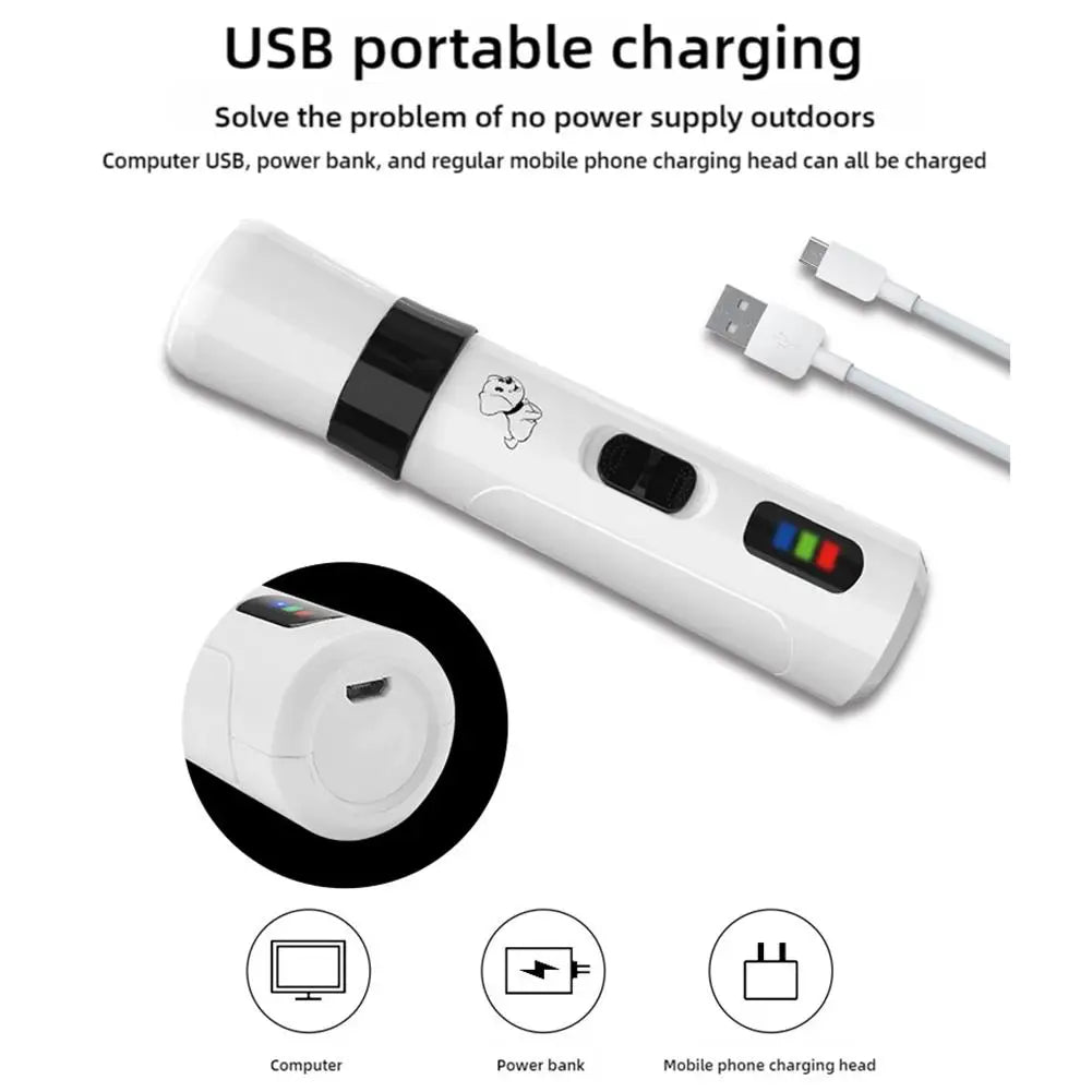 Electric Dog Nail Grinder Puppy Cat Nail Clippers Professional Pet Grooming Gadget Diamond Bit Replacement Head Dog Nail Trimmer Oasis Select