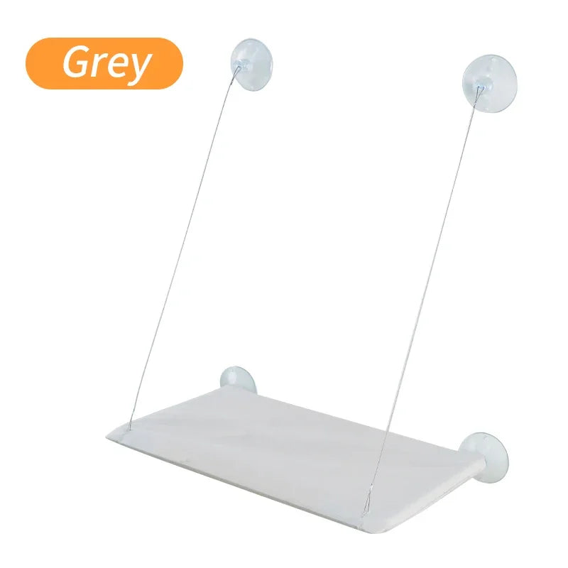 Cat Hammock Beds With Mat Cat Bed Hanging Window Shelf Seat For Cats Comfortable Pet Nest Pet Accessories Bed for Cats Supplies Oasis Select Gray