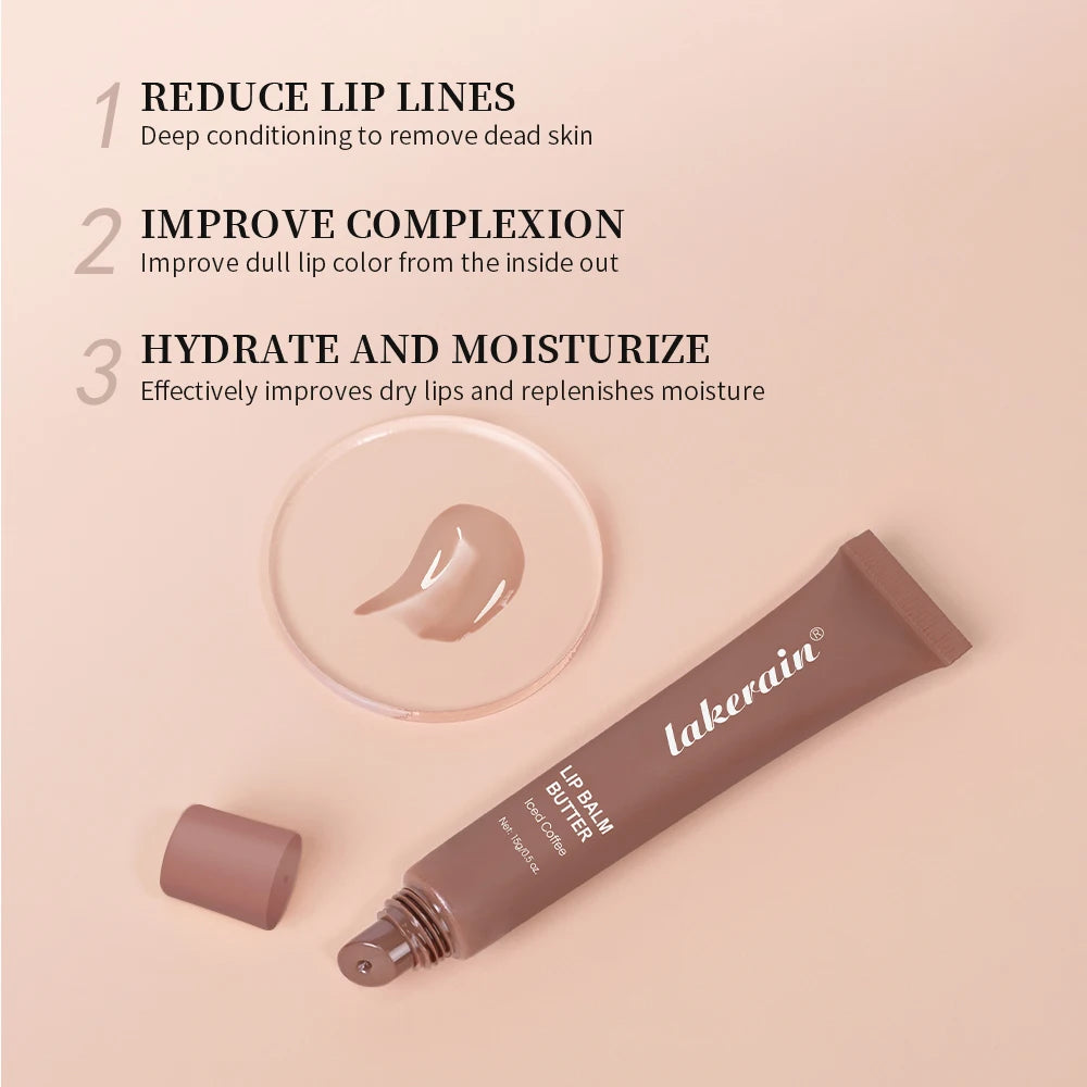 Hydrating Lip Balm Moisturizing Mirror Lip Gloss Lip Vanilla Mint Iced Coffee Cake Smell Non-greasy Transparent Lip Oil Makeup Oasis Select