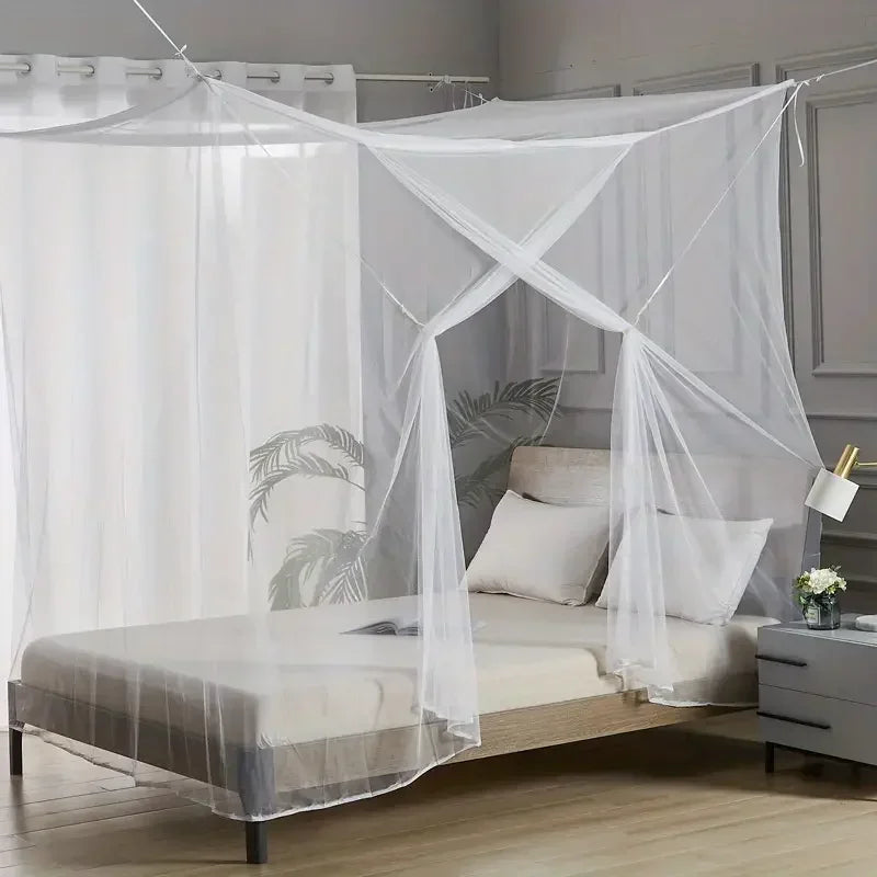 Home Tent White Mesh Portable Square Foldable Mosquito Control Mosquito Net Lightweight Outdoor Camping Tent Sleeping Summer Oasis Select 150cmx200cm