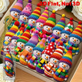32-Piece Wooden Snowman Christmas Ornaments | Colorful Pom-Pom