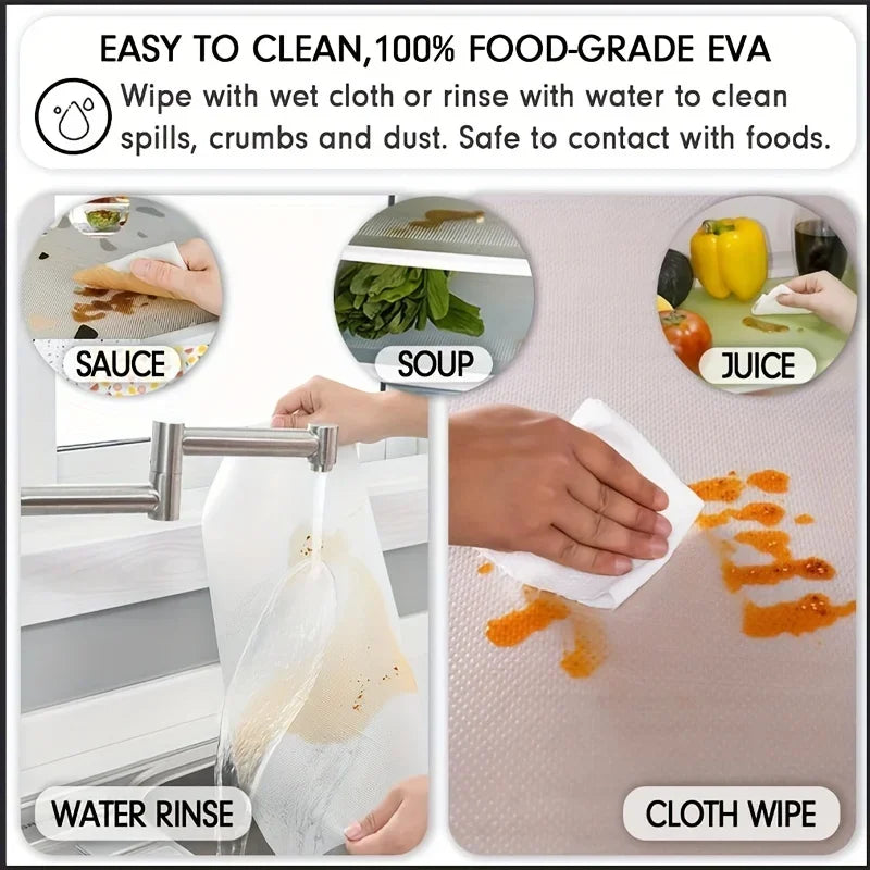 Fridge Mat EVA Waterproof Washable Mildew Kitchen Pad Anti-oil Cabinet Drawer Placemat Refrigerator Liner Mat Oasis Select
