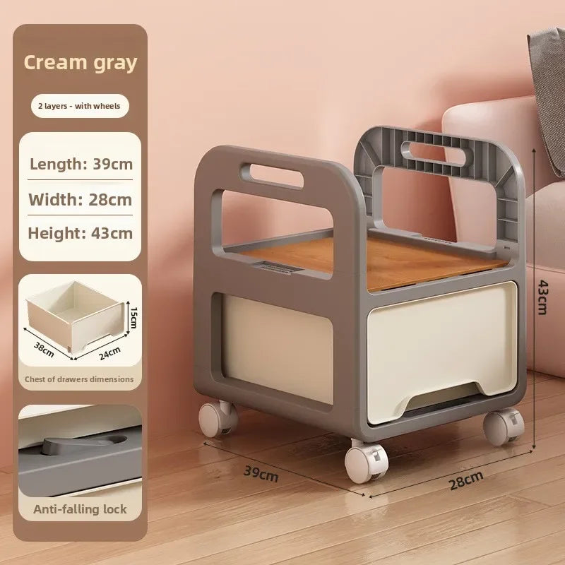 Multi-functional Drawer storage cabinet household living room snacks toys plastic storage box Oasis Select