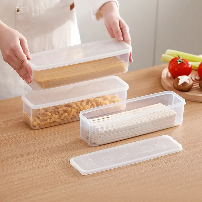 4 Pcs Long Rectangular Food Storage Containers Plastic Reusable Refrigerator Organizer Boxes Kitchen Accessories Oasis Select 4pcs Clear