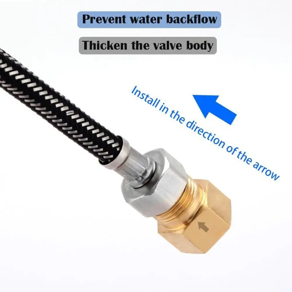 Brass Anti Backflow Check Valve Gold One-way Valve Durable Toilet Corner Valve Ozone Resistance Non Return Backflow Valve Oasis Select