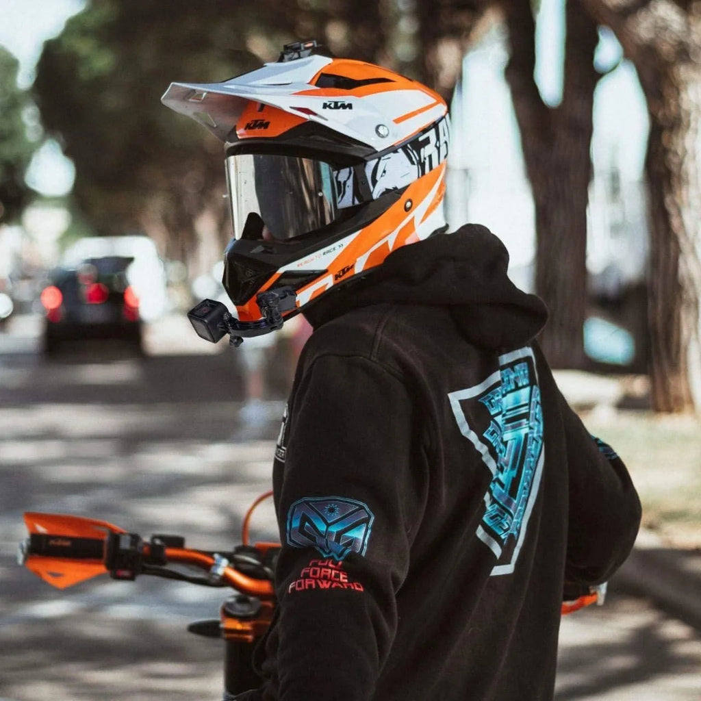 Rotary Extension Arm Helmet Mount for Insta360, GoPro & DJI