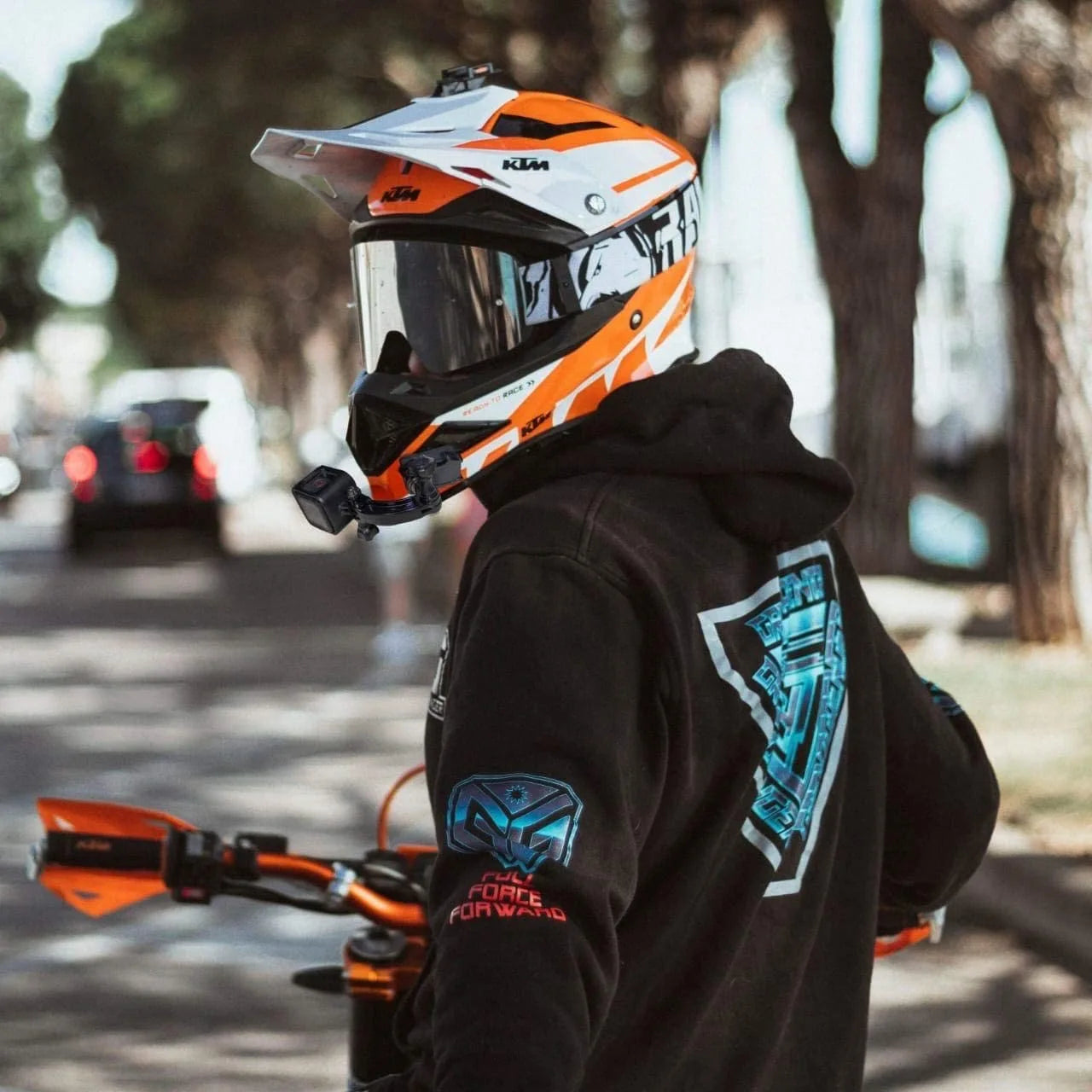 Rotary Extension Arm Helmet Mount for Insta360, GoPro & DJI