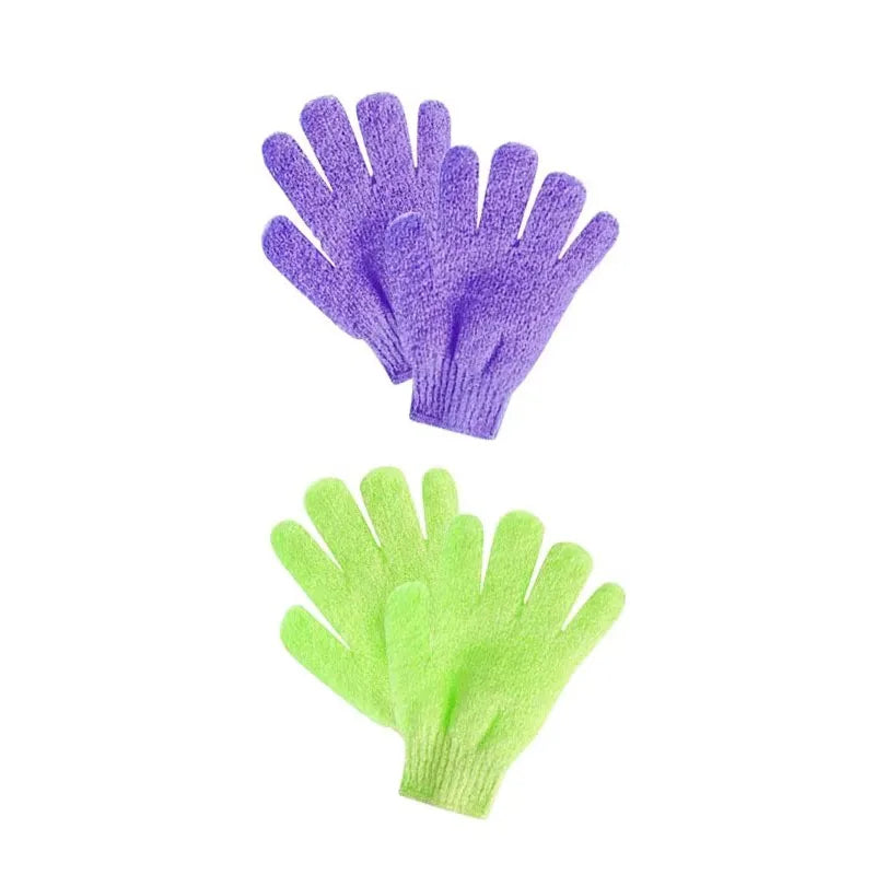 1/2/3pairs Five Fingers Bath Gloves Peeling Exfoliating Household Shower Towel Scrub Body Wash Elastic Wipe Body Cleaning Tools Oasis Select 2pairs mix