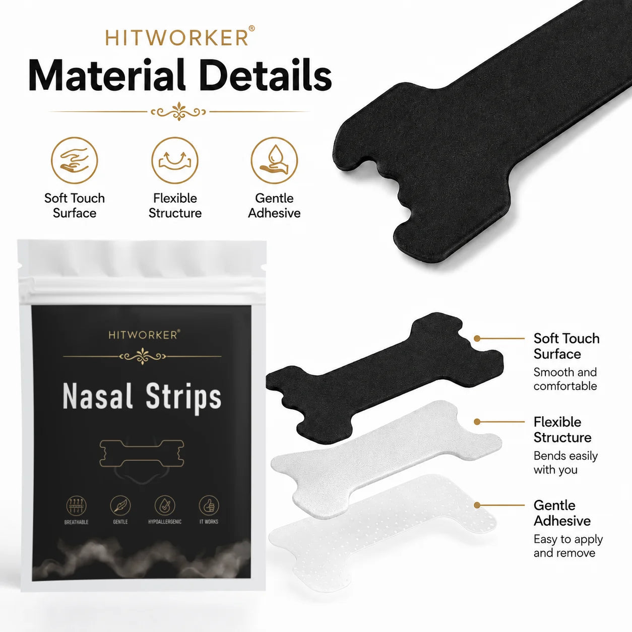 Portable Black Nose Strips 10/30 Counts, Travel Size for Daily Household Oasis Select