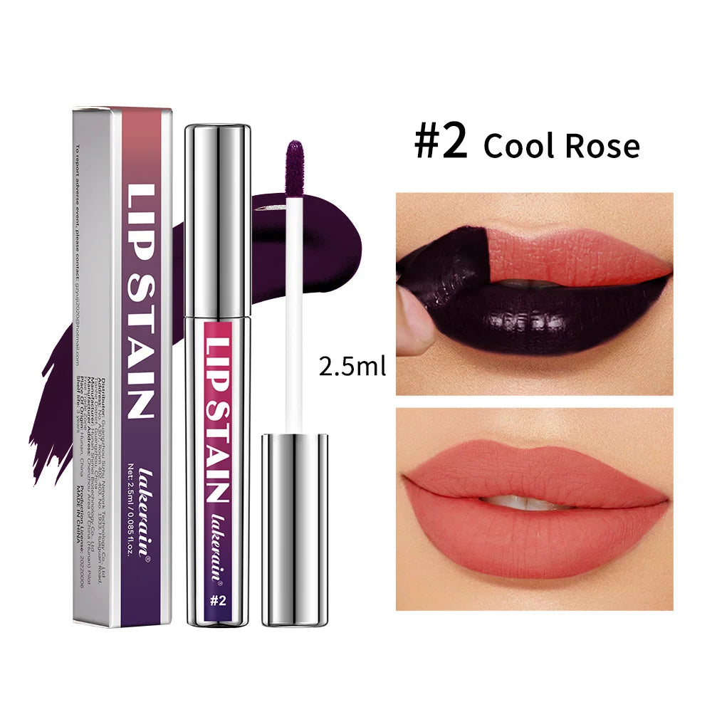 Peel Off Rose Pink Lip Gloss Matte Outline Contour Tattoo Lip Stain Waterproof Transfer Resistant Tear Off Natural Lip Tint Oasis Select 2 Cool Rose