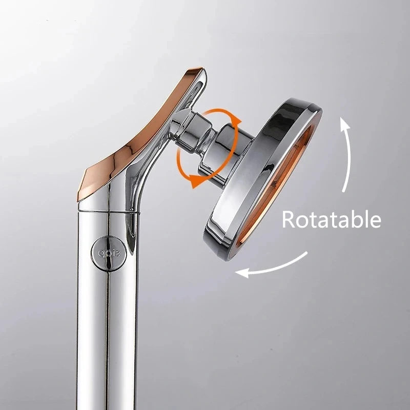 Shower Head Bathroom Rotating High Pressure Water Saving Handheld Shower Head Adjustable Stop Button Water Rain Shower Heads Oasis Select