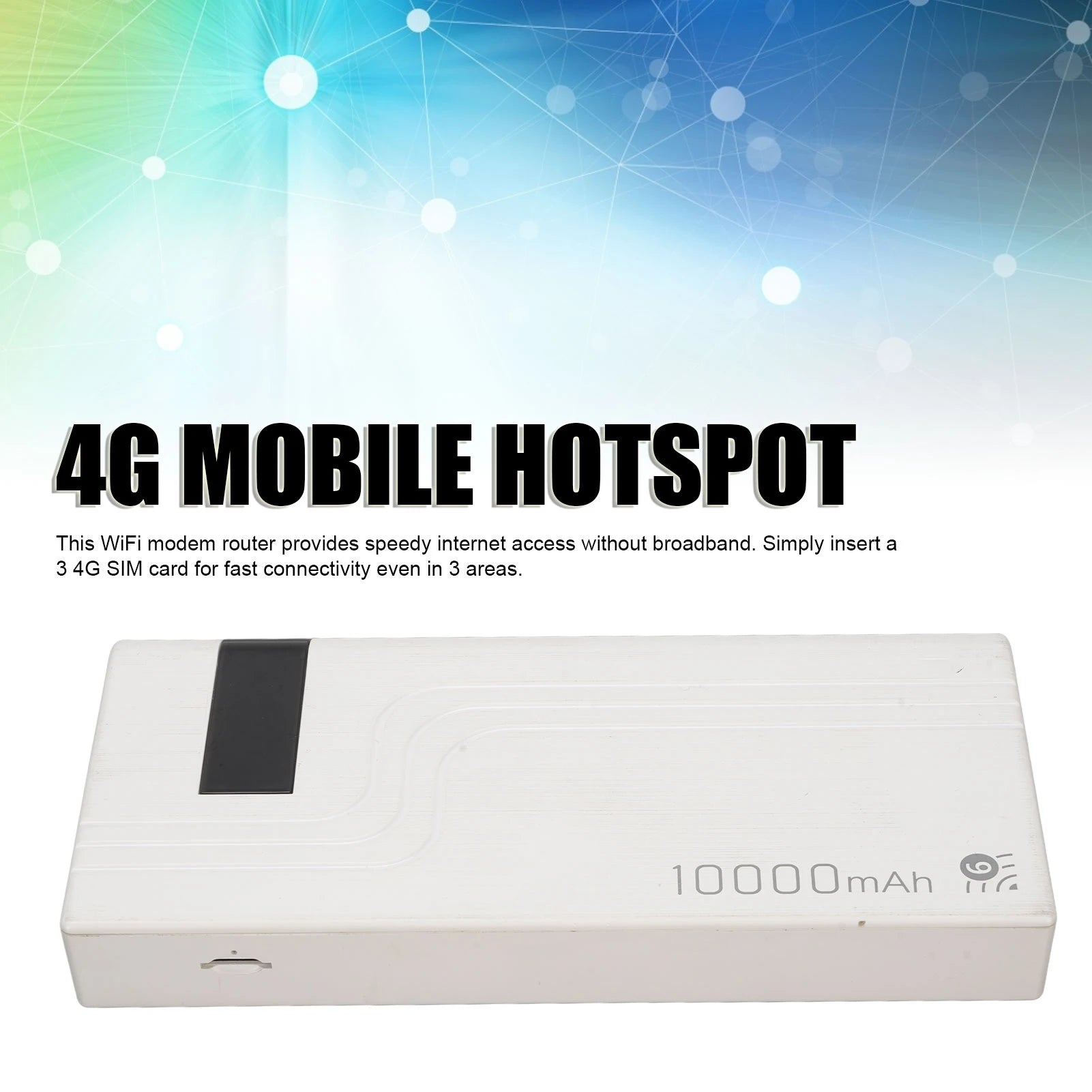 4G LTE Mobile Hotspot Router Unlocked 300Mbps Wireless SIM Card Slot Mobile Router Built in 10000MAh Battery WiFi Hotspot Device Oasis Select