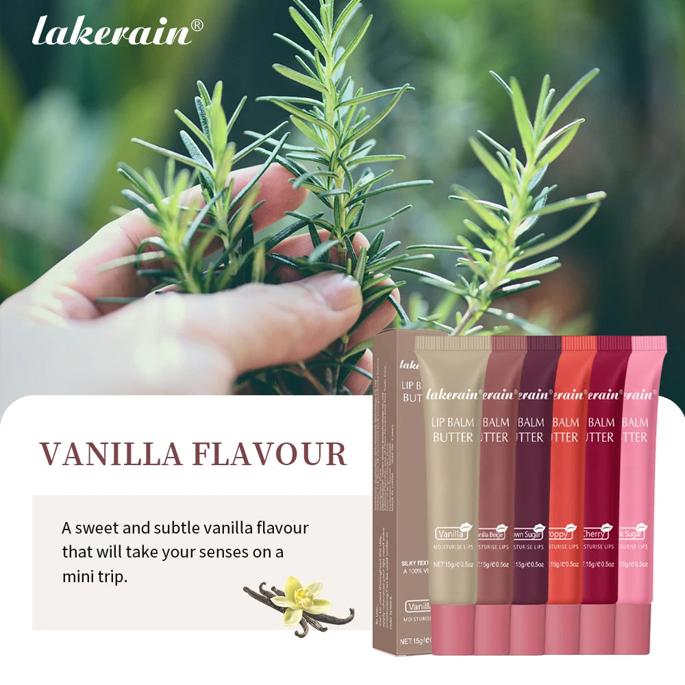 Lakerain Hose Butter Lip Balm Moisturizing Long Lasting Nourishment Daily Care Vanilla Flavour Lip Balm Smoothing Lip Makeup Oasis Select