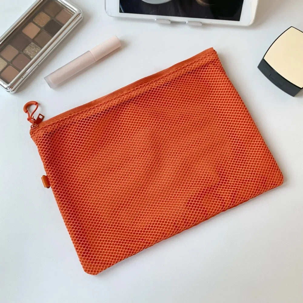 Mesh Makeup Storage Bag | Zipper Travel Cosmetics Organizer