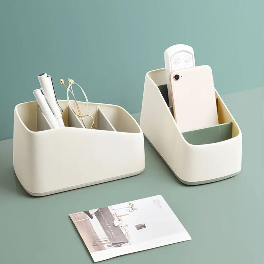 4-Slot Desktop Remote Control & Phone Organizer Box
