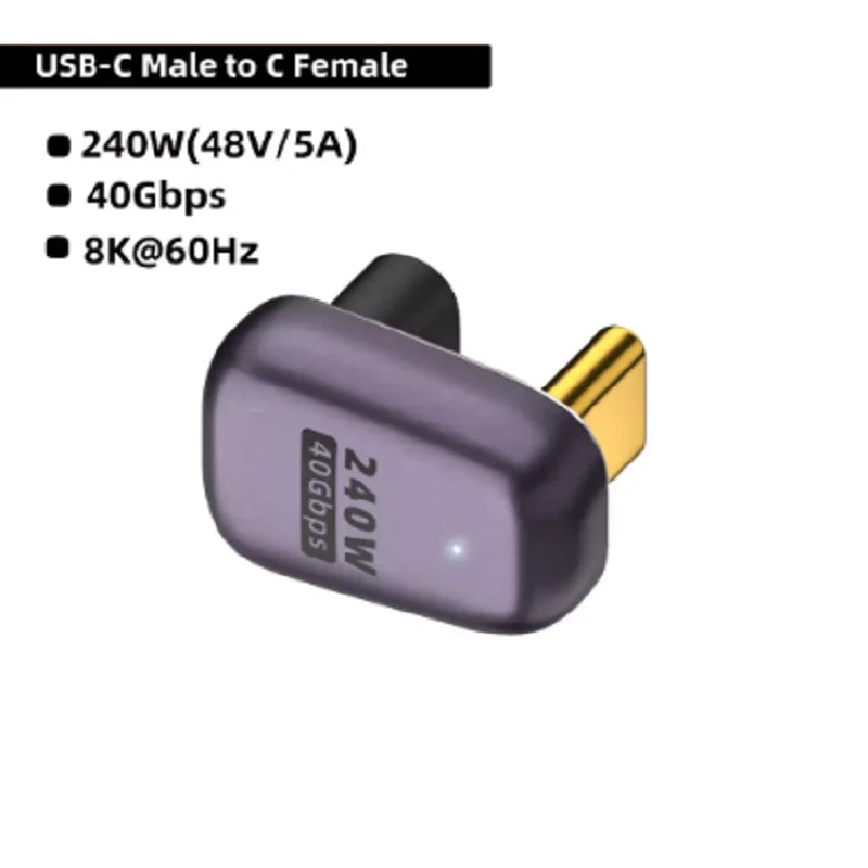 PD 240W 5A USB4.0 40Gbps Thunderbolt3 OTG Adapter 8K @ 60Hz type c USB C to Type-C 48V@5A Fast Charging Converter Data Adapter Oasis Select G