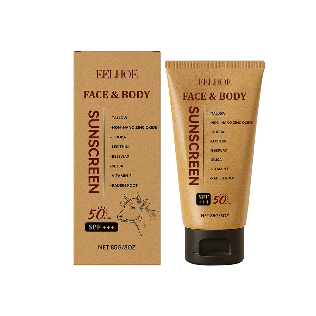 EELHOE Cow Fat Protective Cream Outdoor UV Protection Mild and Refreshing Texture Skin Barrier Moisturizing Isolation Cream Oasis Select 85G