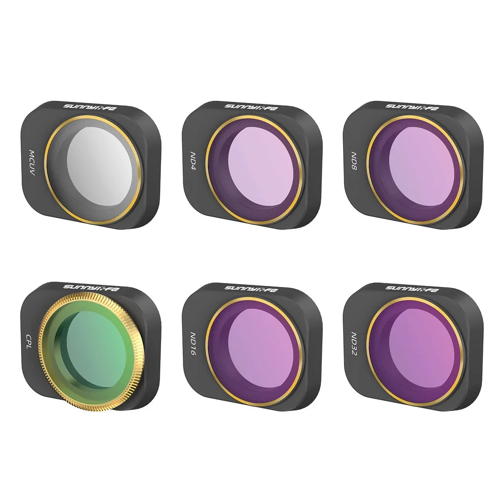 Sunnylife DJI Mini 3 Pro 6-Piece ND Filter Kit | MCUV CPL ND4–ND32