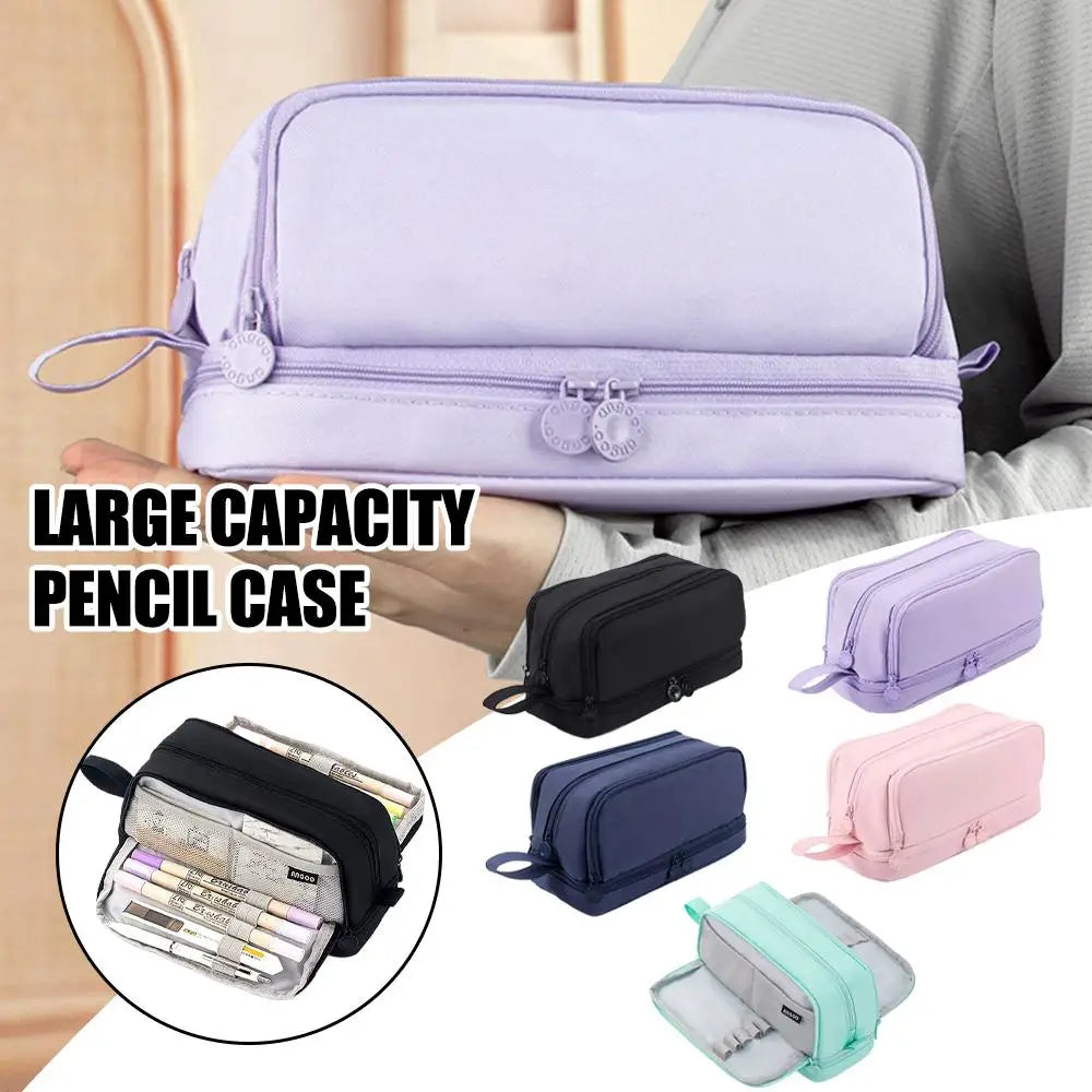 Large Capacity Multilayer Pencil Case – Nylon Zipper Pouch Pencil Case Oasis Select