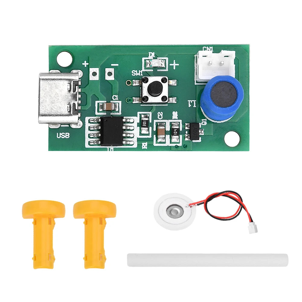 DC5V USB Mini Humidifier Mist Driver Circuit Board Fogger Atomization Film Atomizer Sheet Diy Kits Type-C Port Oasis Select Default Title