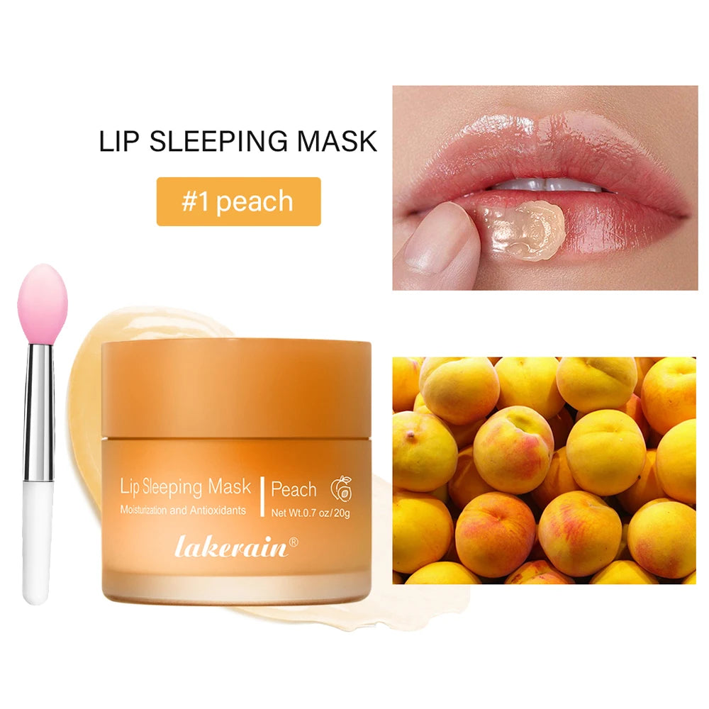 laneigemakeup Lips Sleeping Hydrated Balm Nourishing Lip Mask Day Night Use Moisturize Protect Soften Lips Overnight Repair Oasis Select 01 peach and brush