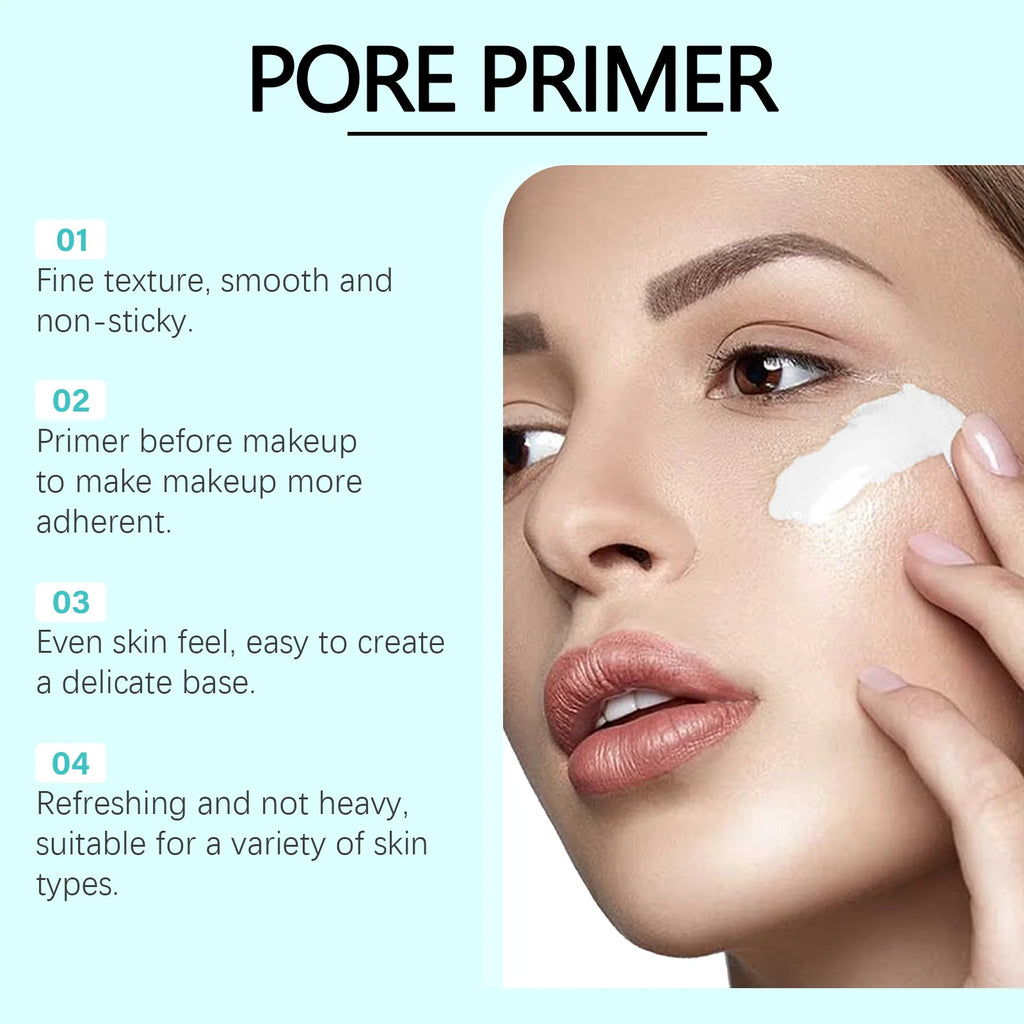 Pore Cover Primer Minimize Pores Oil Control Even Skin Tone Anti Acne Smoothing Waterproof Moisturizing Before Makeup Oasis Select