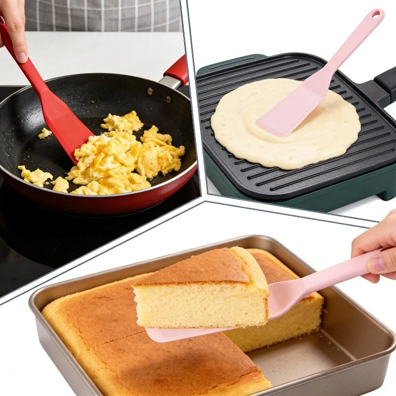 Vibrant Food Grade Silicone Cooking Turner Scratch Resistant Non Stick Cookware Accessory Versatile Kitchen Scraper for Pancake Oasis Select