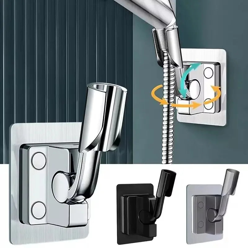 No Drill Adjustable Shower Head Holder Nozzle Handheld Holder Punch-Free 180 Degree Rotation Shower Bracket Universal accessorie Oasis Select