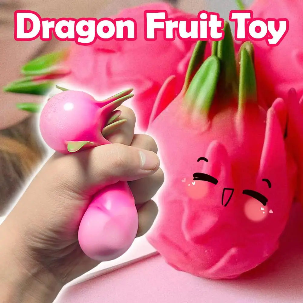 Dragon Fruit Squeeze Stress Ball – Sensory Fidget Toy & Gift Sensory Fidget Toy Oasis Select