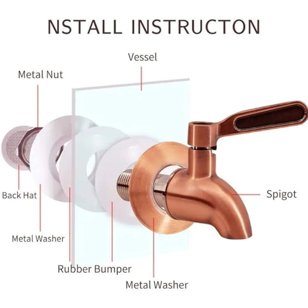 Spigot for Beverage Dispenser Stainless Steel Metal Spigot Dispenser Jar Juice Cold Drink Wine Beer Replacement Faucet Dropship Oasis Select