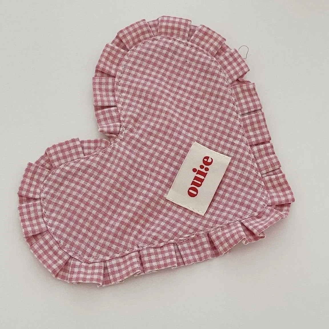 Cute Insulated Heart Shaped Placemat Colorful Plaid Lace Design Portable Dining Table Mat Home Decor Table Linens Accessory Oasis Select Brown